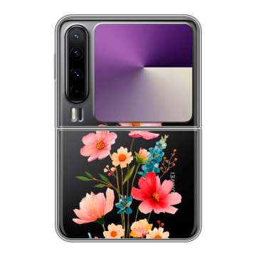 Пластиковый чехол на HUAWEI Pura X с принтом Цветы