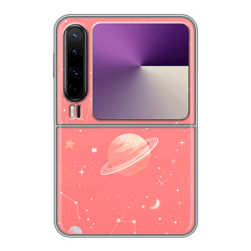 Пластиковый чехол на HUAWEI Pura X с принтом Розовый космос