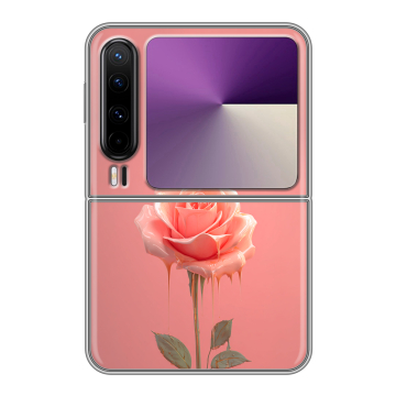 Пластиковый чехол на HUAWEI Pura X с принтом Розовая роза