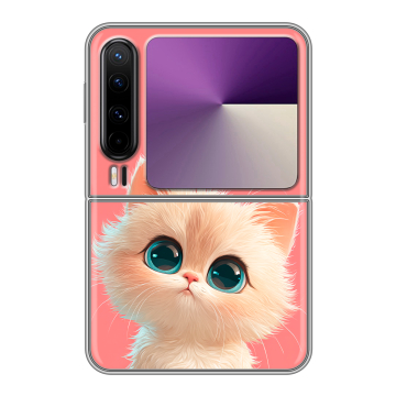 Пластиковый чехол на HUAWEI Pura X с принтом Розовый котенок