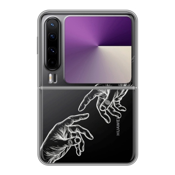 Пластиковый чехол на HUAWEI Pura X с принтом Сотворение мира
