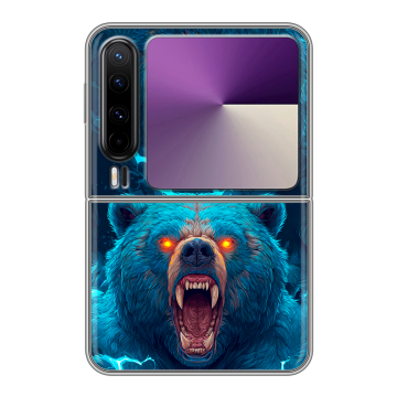 Пластиковый чехол на HUAWEI Pura X с принтом Медведь