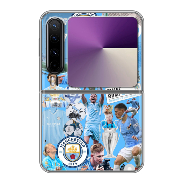 Пластиковый чехол на HUAWEI Pura X с принтом Man City Манчестер Сити