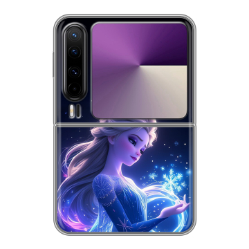Пластиковый чехол на HUAWEI Pura X с принтом Холодное сердце Frozen