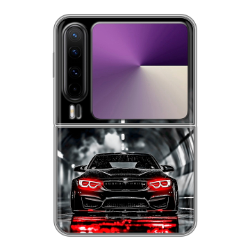 Пластиковый чехол на HUAWEI Pura X с принтом BMW БМВ Пластиковый чехол на HUAWEI Pura X с принтом BMW БМВ