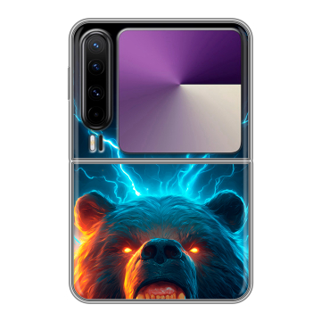 Пластиковый чехол на HUAWEI Pura X с принтом Медведь