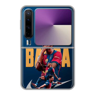 Пластиковый чехол на HUAWEI Pura X с принтом Барселона Barca Yamal 