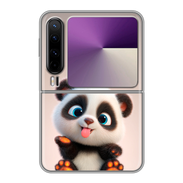 Пластиковый чехол на HUAWEI Pura X с принтом милая панда