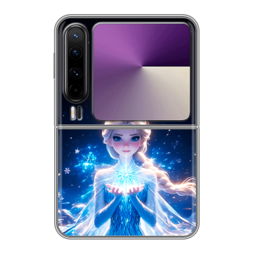 Пластиковый чехол на HUAWEI Pura X с принтом Холодное сердце Frozen