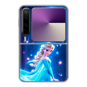 Пластиковый чехол на HUAWEI Pura X с принтом Холодное сердце Frozen