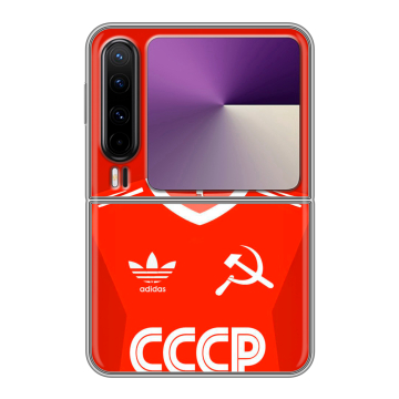 Пластиковый чехол на HUAWEI Pura X с принтом Флаг Герб СССР Пластиковый чехол на HUAWEI Pura X с принтом Флаг Герб СССР
