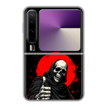 Пластиковый чехол на HUAWEI Pura X с принтом смешной скелет Пластиковый чехол на HUAWEI Pura X с принтом смешной скелет