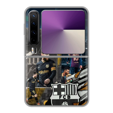 Пластиковый чехол на HUAWEI Pura X с принтом Messi Barcelona