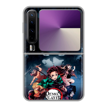 Пластиковый чехол на HUAWEI Pura X с принтом Demon Slayer Клинок рассекающий демонов Пластиковый чехол на HUAWEI Pura X с принтом Demon Slayer Клинок рассекающий демонов