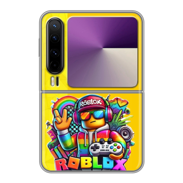 Пластиковый чехол на HUAWEI Pura X с принтом Roblox Роблокс