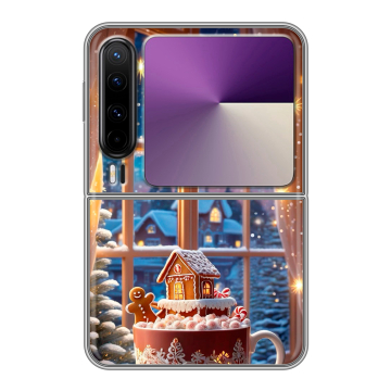 Пластиковый чехол на HUAWEI Pura X с принтом Новый год Пластиковый чехол на HUAWEI Pura X с принтом Новый год