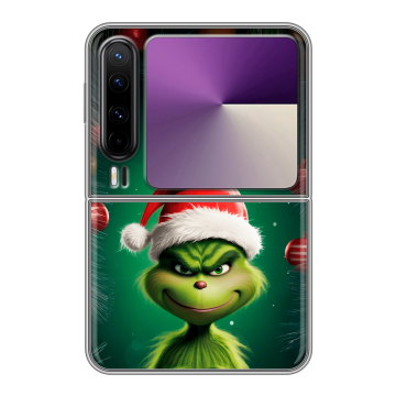 Пластиковый чехол на HUAWEI Pura X с принтом Гринч Новый год Рождество Пластиковый чехол на HUAWEI Pura X с принтом Гринч Новый год Рождество