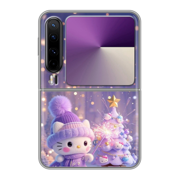 Пластиковый чехол на HUAWEI Pura X с принтом Новый год Пластиковый чехол на HUAWEI Pura X с принтом Новый год