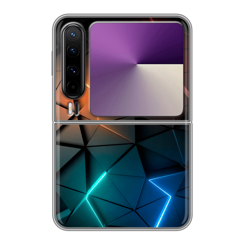 Пластиковый чехол на HUAWEI Pura X с принтом Абстракция неон Пластиковый чехол на HUAWEI Pura X с принтом Абстракция неон