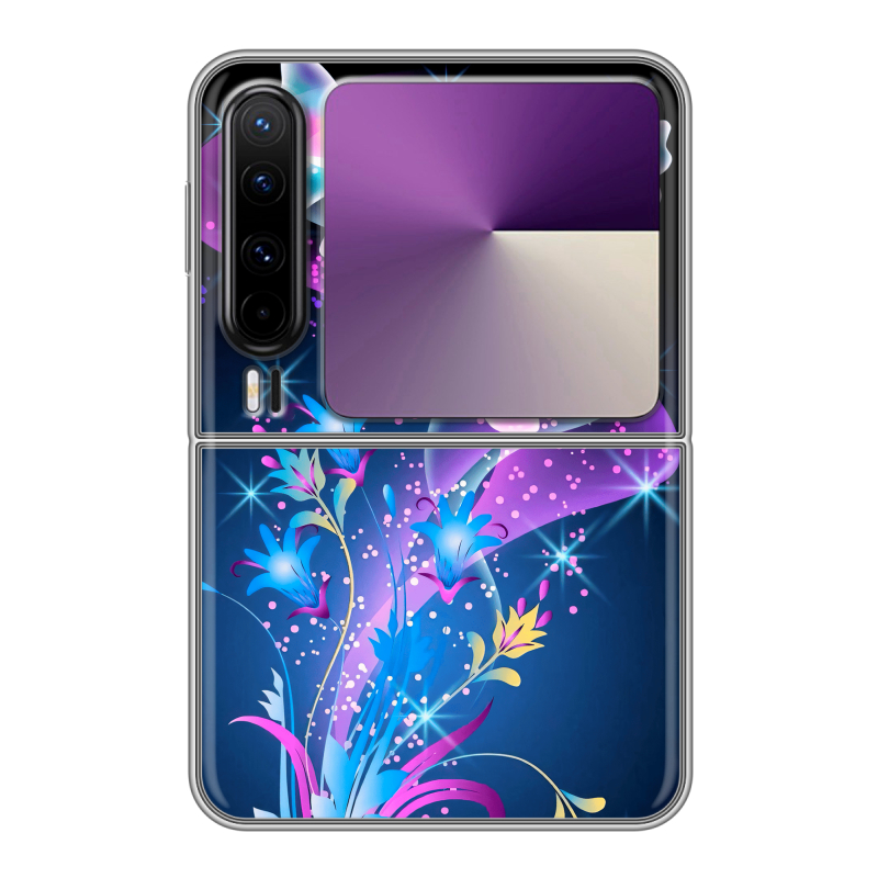Пластиковый чехол на HUAWEI Pura X с принтом Бабочки Пластиковый чехол на HUAWEI Pura X с принтом Бабочки