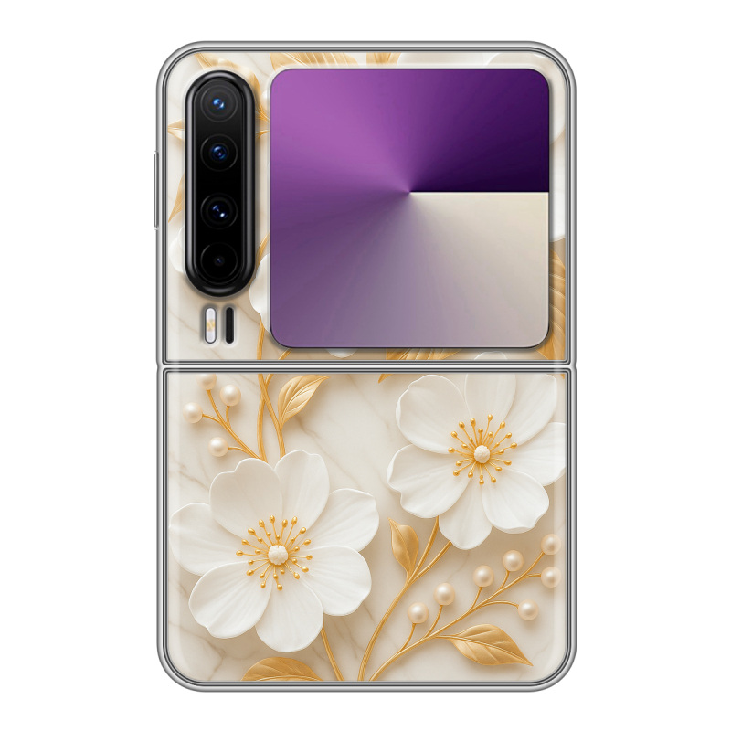 Пластиковый чехол на HUAWEI Pura X с принтом Цветы Пластиковый чехол на HUAWEI Pura X с принтом Цветы