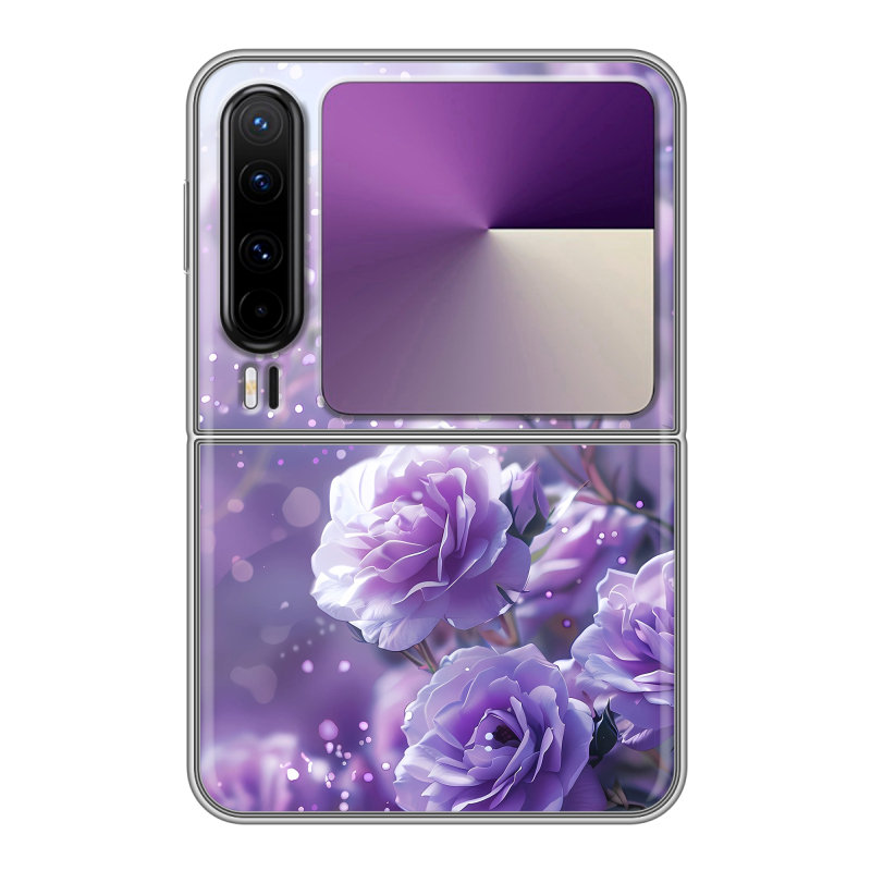 Пластиковый чехол на HUAWEI Pura X с принтом Розы цветы Пластиковый чехол на HUAWEI Pura X с принтом Розы цветы
