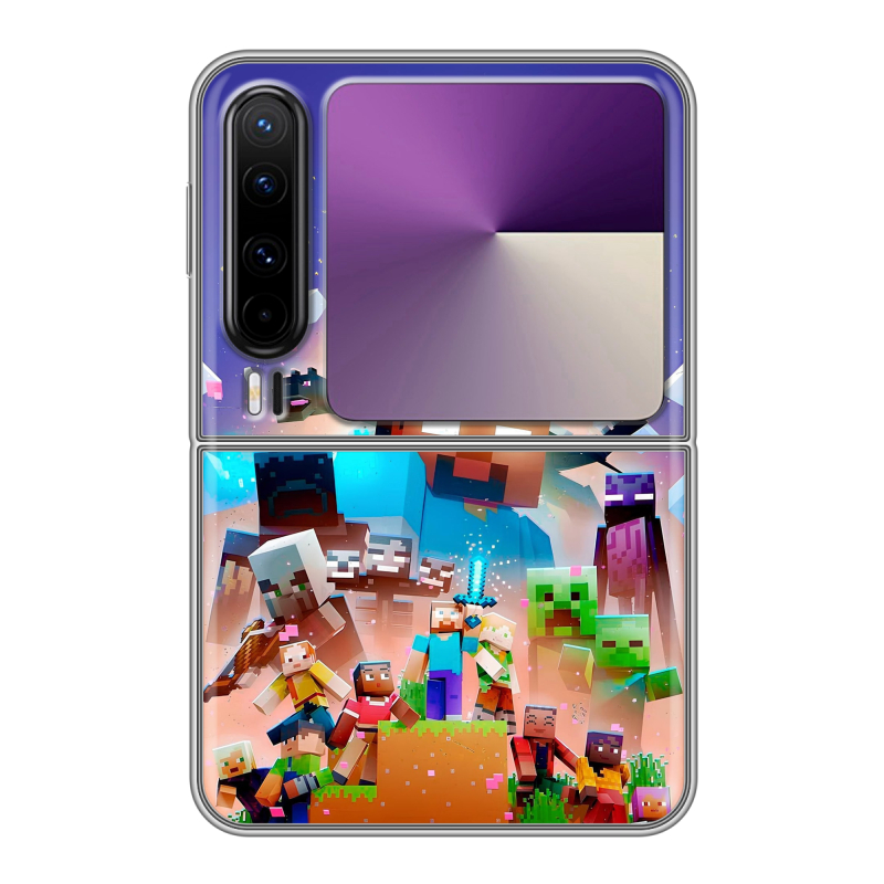 Пластиковый чехол на HUAWEI Pura X с принтом Майнкрафт Minecraft Пластиковый чехол на HUAWEI Pura X с принтом Майнкрафт Minecraft