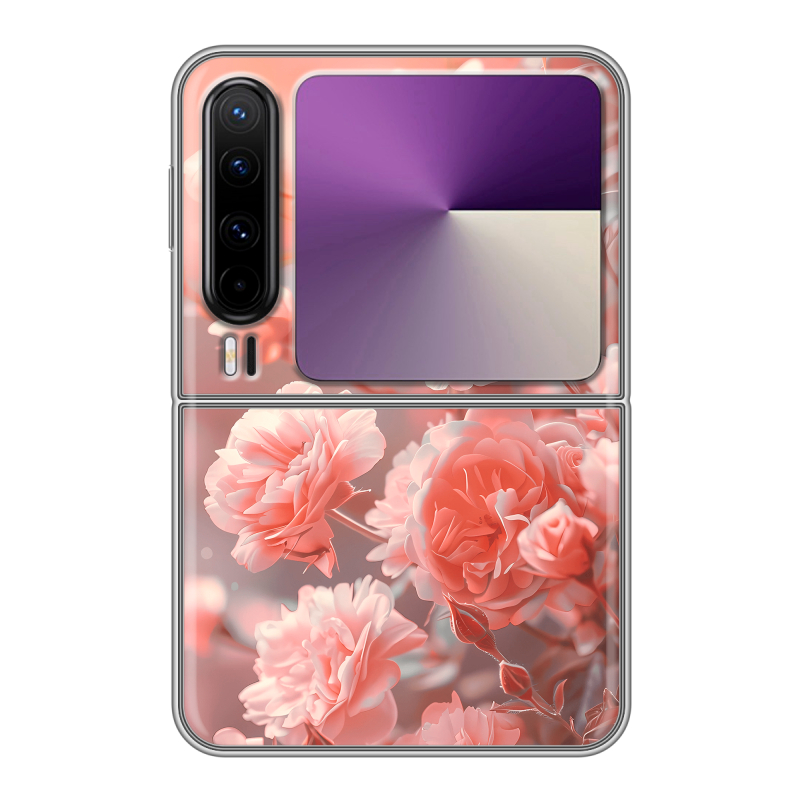 Пластиковый чехол на HUAWEI Pura X с принтом Розы цветы Пластиковый чехол на HUAWEI Pura X с принтом Розы цветы