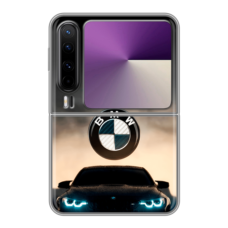 Пластиковый чехол на HUAWEI Pura X с принтом БМВ BMW Пластиковый чехол на HUAWEI Pura X с принтом БМВ BMW