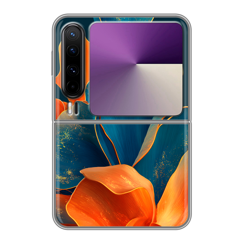 Пластиковый чехол на HUAWEI Pura X с принтом Цветы Пластиковый чехол на HUAWEI Pura X с принтом Цветы
