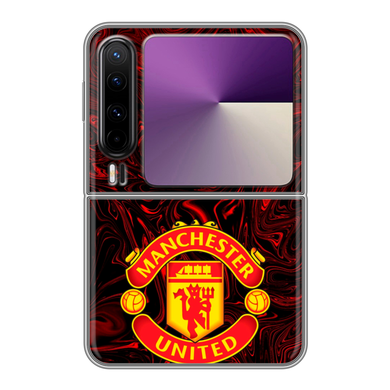 Пластиковый чехол на HUAWEI Pura X с принтом Manchester United Пластиковый чехол на HUAWEI Pura X с принтом Manchester United
