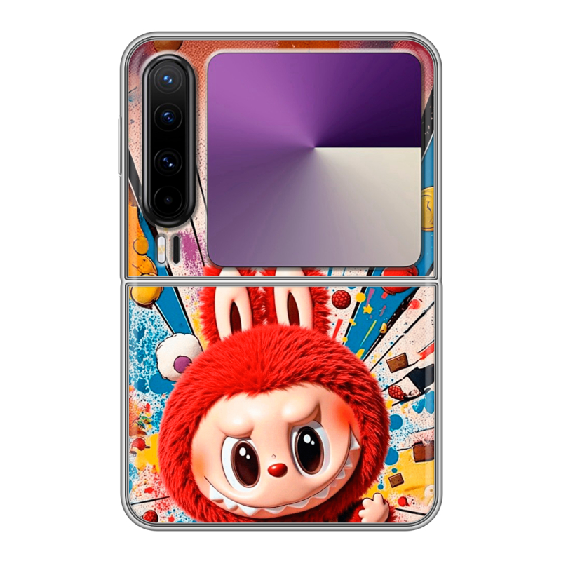 Пластиковый чехол на HUAWEI Pura X с принтом Labubu Лабубу Пластиковый чехол на HUAWEI Pura X с принтом Labubu Лабубу