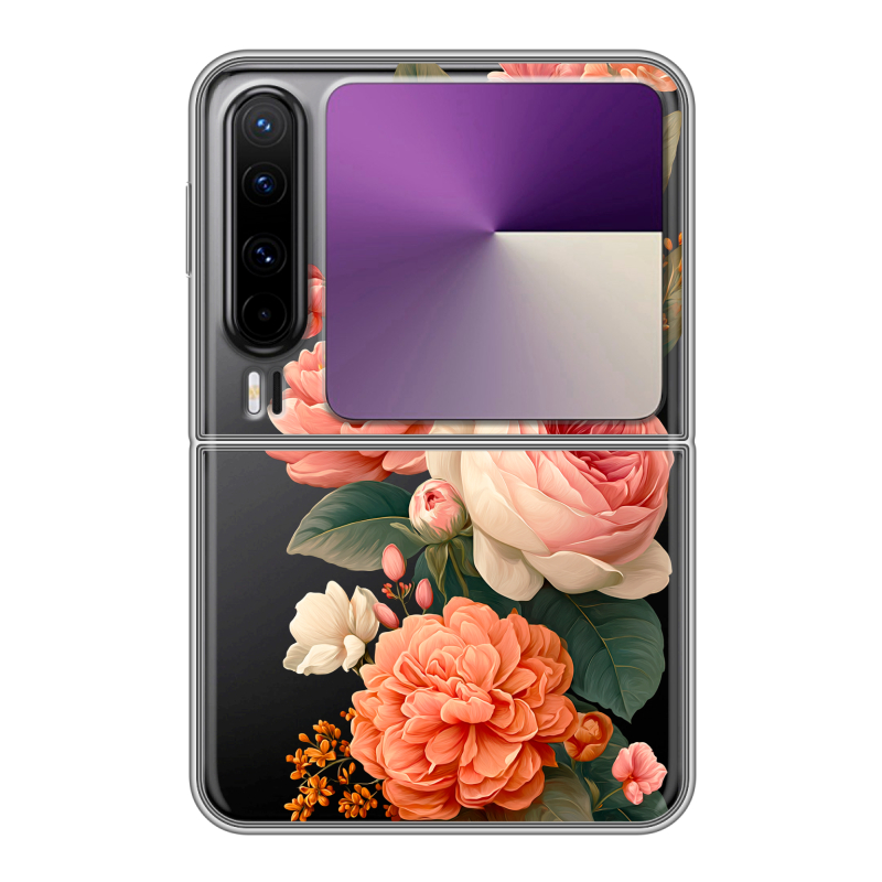 Пластиковый чехол на HUAWEI Pura X с принтом цветы Пластиковый чехол на HUAWEI Pura X с принтом цветы