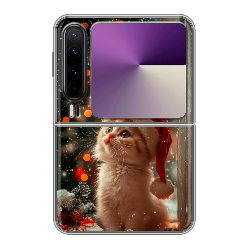 Пластиковый чехол на HUAWEI Pura X с принтом Новый год Пластиковый чехол на HUAWEI Pura X с принтом Новый год