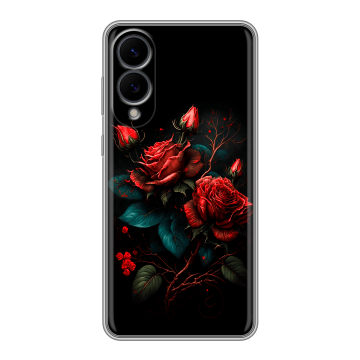 Силиконовый чехол на Samsung Galaxy S25 Edge с принтом Розы красные Силиконовый чехол на Samsung Galaxy S25 Edge с принтом Розы красные