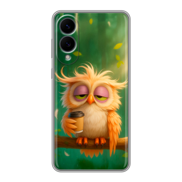Силиконовый чехол на Samsung Galaxy S25 Edge с принтом сова Силиконовый чехол на Samsung Galaxy S25 Edge с принтом сова