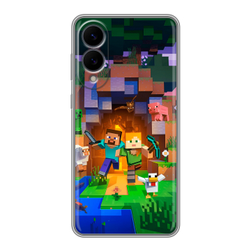 Силиконовый чехол на Samsung Galaxy S25 Edge с принтом Майнкрафт Minecraft Силиконовый чехол на Samsung Galaxy S25 Edge с принтом Майнкрафт Minecraft