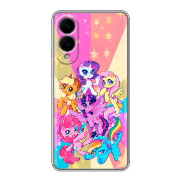 Силиконовый чехол на Samsung Galaxy S25 Edge с принтом My little pony Дружба чудо Силиконовый чехол на Samsung Galaxy S25 Edge с принтом My little pony Дружба чудо