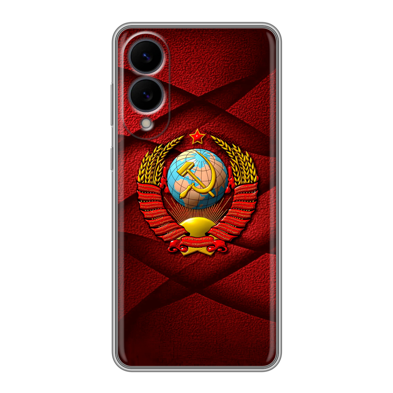 Силиконовый чехол на Samsung Galaxy S25 Edge с принтом Герб СССР Силиконовый чехол на Samsung Galaxy S25 Edge с принтом Герб СССР