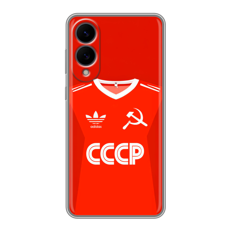 Силиконовый чехол на Samsung Galaxy S25 Edge с принтом Флаг Герб СССР Силиконовый чехол на Samsung Galaxy S25 Edge с принтом Флаг Герб СССР