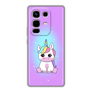 Силиконовый чехол на Infinix Note 50 4G с принтом Единорог