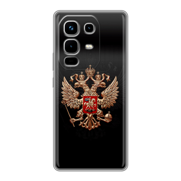 Силиконовый чехол на Infinix Note 50 4G с принтом Герб России