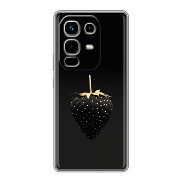 Силиконовый чехол на Infinix Note 50 4G с принтом Черная клубника