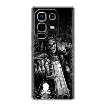 Силиконовый чехол на Infinix Note 50 4G с принтом Скелет