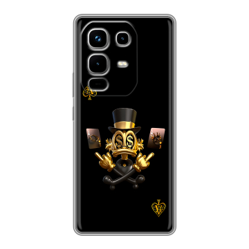 Силиконовый чехол на Infinix Note 50 4G с принтом Золотой скрудж макдак Силиконовый чехол на Infinix Note 50 4G с принтом Золотой скрудж макдак