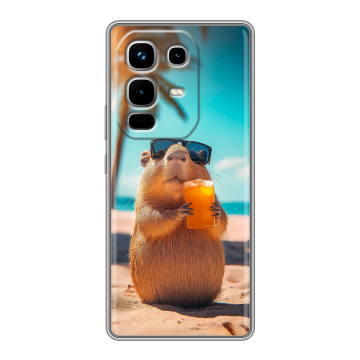 Силиконовый чехол на Infinix Note 50 4G с принтом Капибара Силиконовый чехол на Infinix Note 50 4G с принтом Капибара