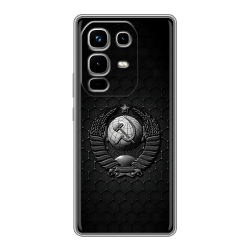 Силиконовый чехол на Infinix Note 50 4G с принтом Герб Флаг СССР Силиконовый чехол на Infinix Note 50 4G с принтом Герб Флаг СССР
