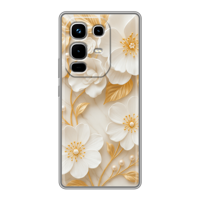 Силиконовый чехол на Infinix Note 50 4G с принтом Цветы Силиконовый чехол на Infinix Note 50 4G с принтом Цветы