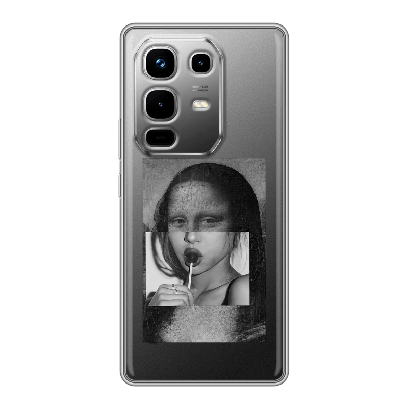 Силиконовый чехол на Infinix Note 50 4G с принтом Мона Лиза Силиконовый чехол на Infinix Note 50 4G с принтом Мона Лиза