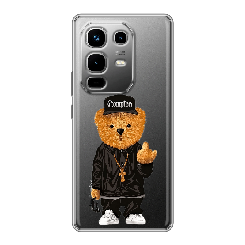 Силиконовый чехол на Infinix Note 50 4G с принтом Плюшевый медведь Силиконовый чехол на Infinix Note 50 4G с принтом Плюшевый медведь